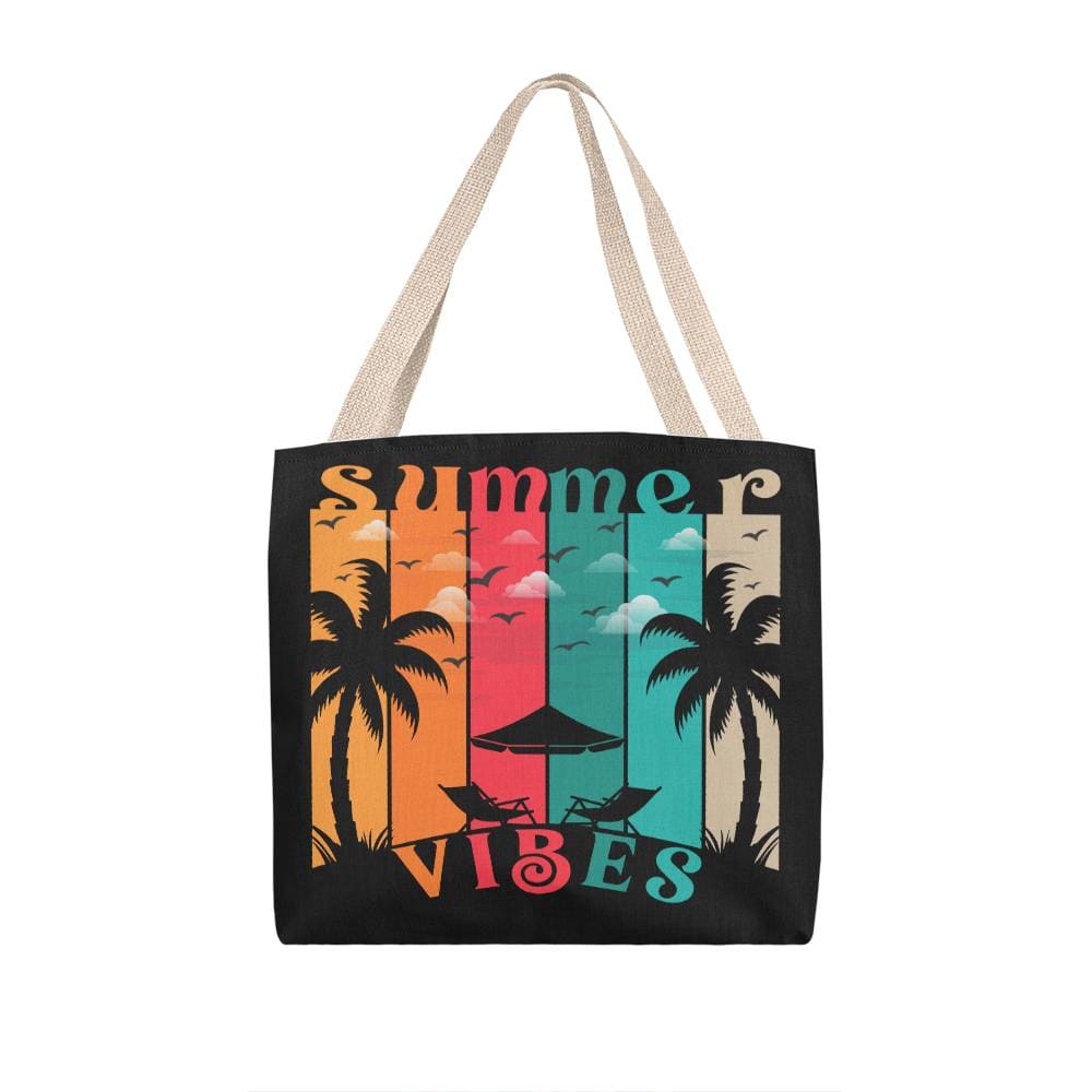 Jewelry 16" x 16" / Natural Summer Vibes Black Classic Tote Bag GiftsByJeff Gifts By Jeff Pittsburgh PA