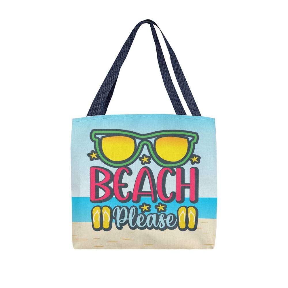 Jewelry 16" x 16" / Navy Beach Please ~ Fun Summer Classic Tote Bag GiftsByJeff Gifts By Jeff Pittsburgh PA