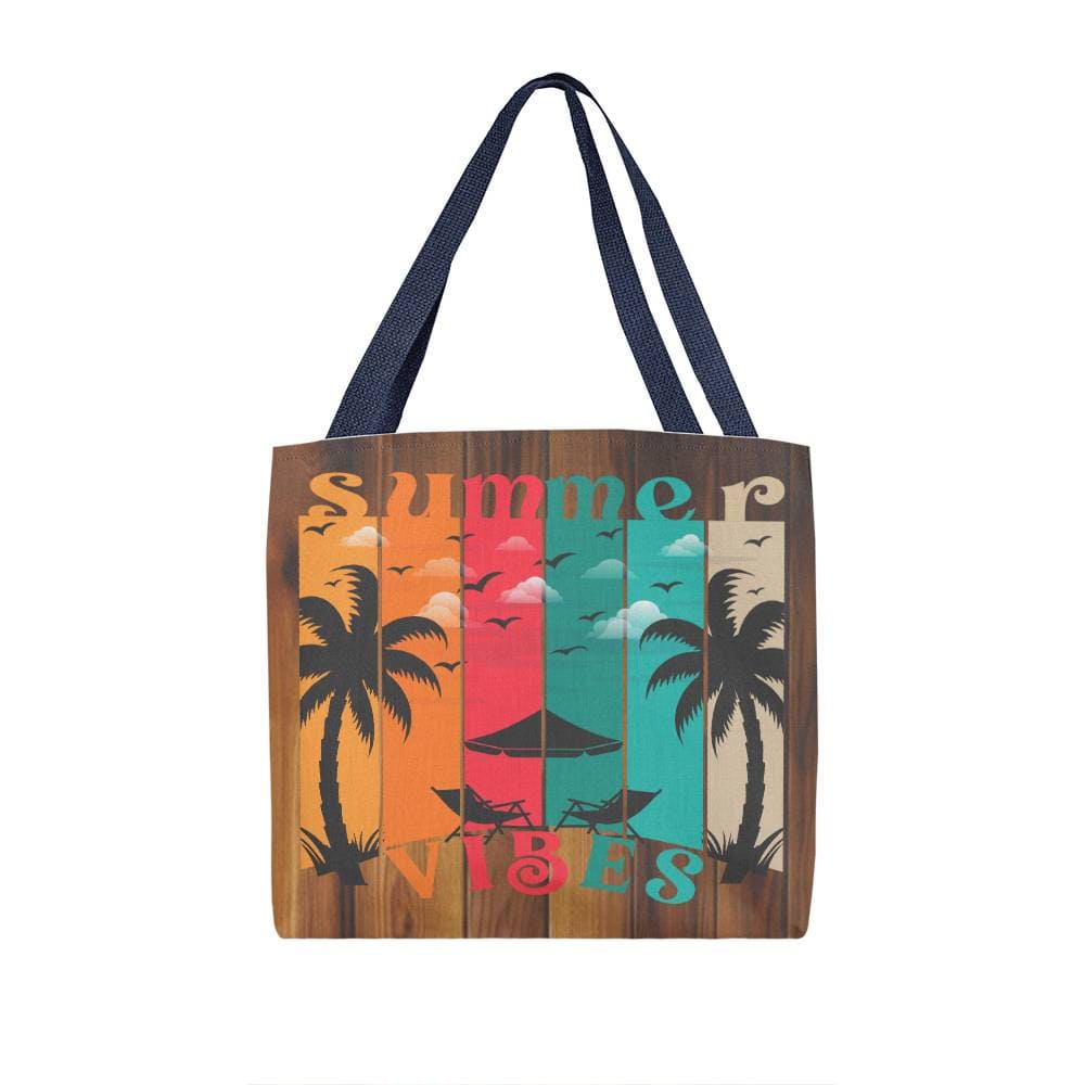 Jewelry 16" x 16" / Navy Summer Vibes Wood Classic Tote Bag GiftsByJeff Gifts By Jeff Pittsburgh PA