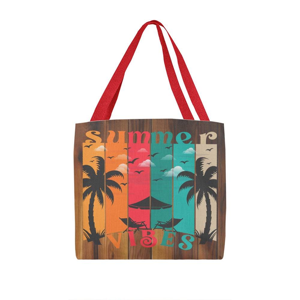 Jewelry 16" x 16" / Red Summer Vibes Wood Classic Tote Bag GiftsByJeff Gifts By Jeff Pittsburgh PA