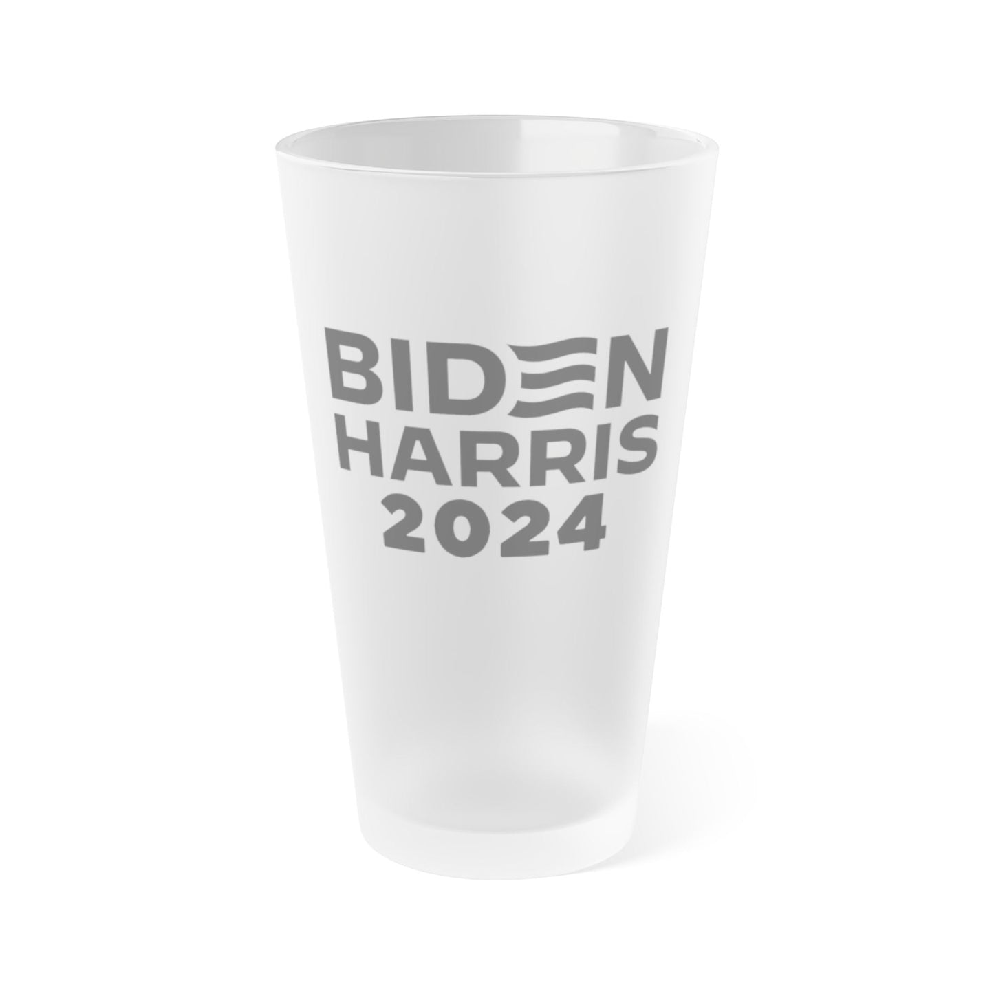 Mug 16oz / Frosted 2024 BIDEN - HARRIS - Frosted Pint Glass, 16oz GiftsByJeff Gifts By Jeff Pittsburgh PA