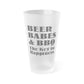 Mug 16oz / Frosted BEER, BABES & BBQ. The Key To Happiness - Frosted Pint Glass, 16oz GiftsByJeff Gifts By Jeff Pittsburgh PA