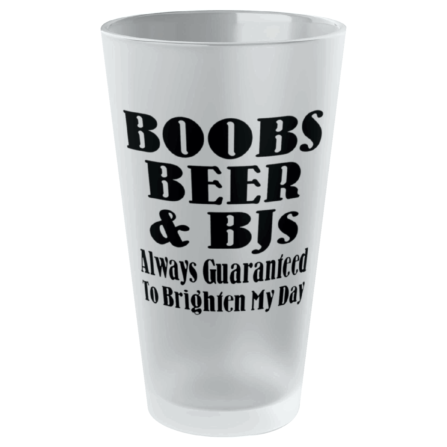 Mug 16oz / Frosted Boobs, Beer and BJs - Always Guaranteed To Brighten My Day - Frosted Pint Glass, 16oz GiftsByJeff Gifts By Jeff Pittsburgh PA