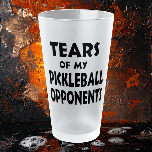 Mug 16oz / Frosted Tears of my Pickleball Opponents - Frosted Pint Glass, 16oz Tears of my Pickleball Opponents - Frosted Pint Glass, 16oz GiftsByJeff Gifts By Jeff Pittsburgh PA