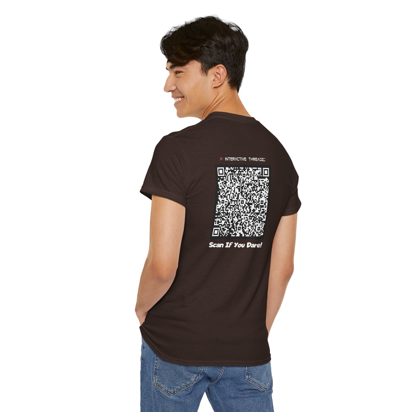 Beer In My Belly, Tacos In My Hands, Titties On My Mind - QR Code Shirt - Gildan 5000 Unisex T-shirt