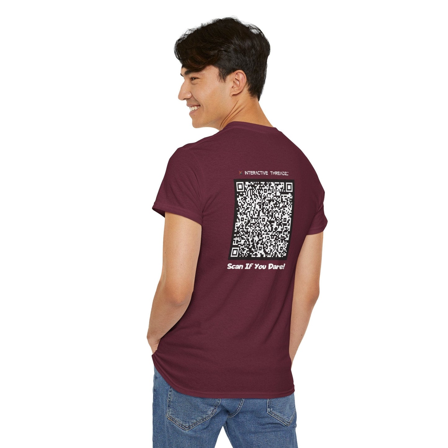 T-Shirt Maroon / S Beer In My Belly, Tacos In My Hands, Titties On My Mind - QR Code Shirt - Gildan 5000 Unisex T-shirt Beer In My Belly, Tacos In My Hands, Titties On My Mind - QR Code Shirt - Gildan 5000 Unisex T-shirt GiftsByJeff Gifts By Jeff Pittsburgh PA