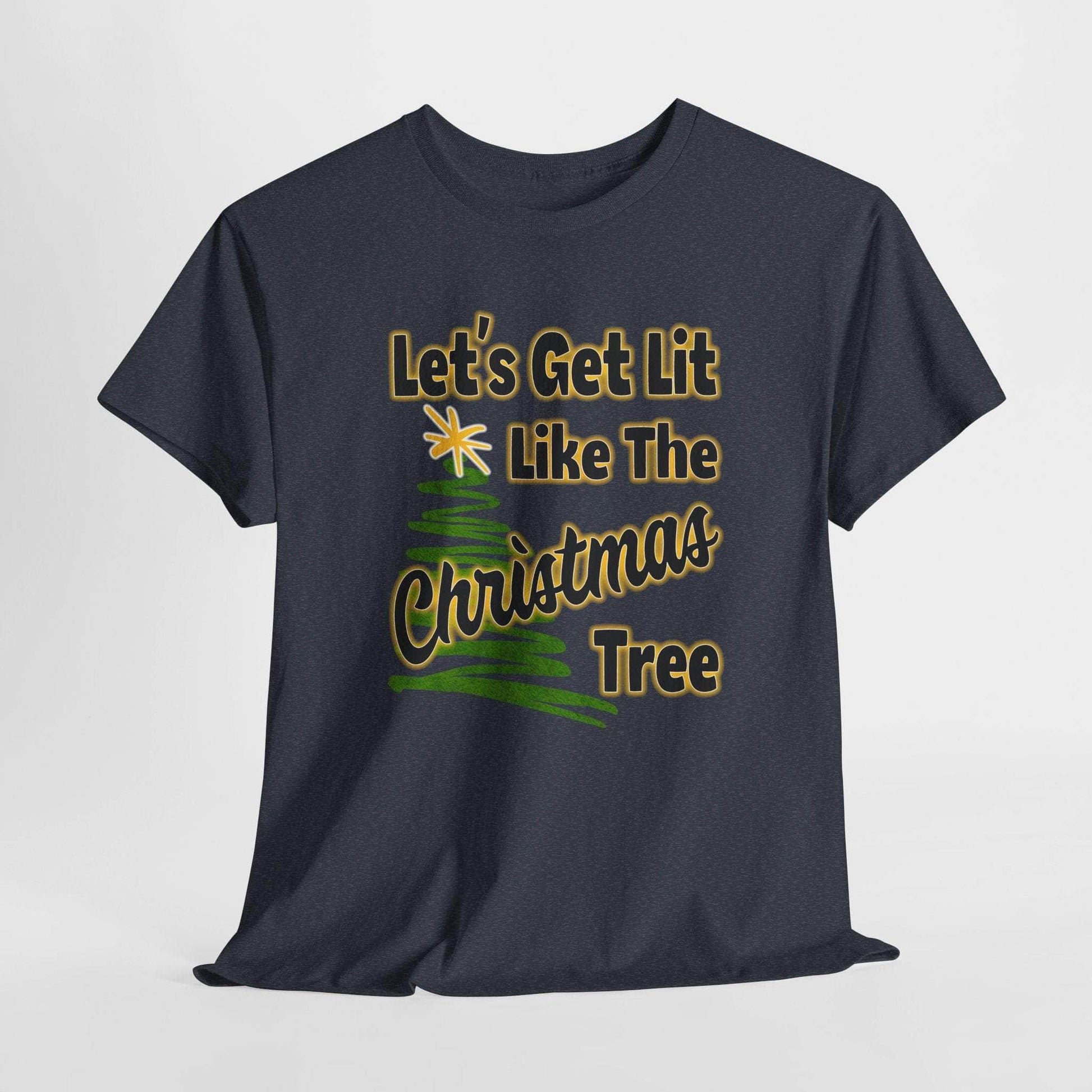 T-Shirt Heather Navy / S Let's Get Lit - Holiday T-shirt Let's Get Lit - Holiday T-shirt GiftsByJeff Gifts By Jeff Pittsburgh PA