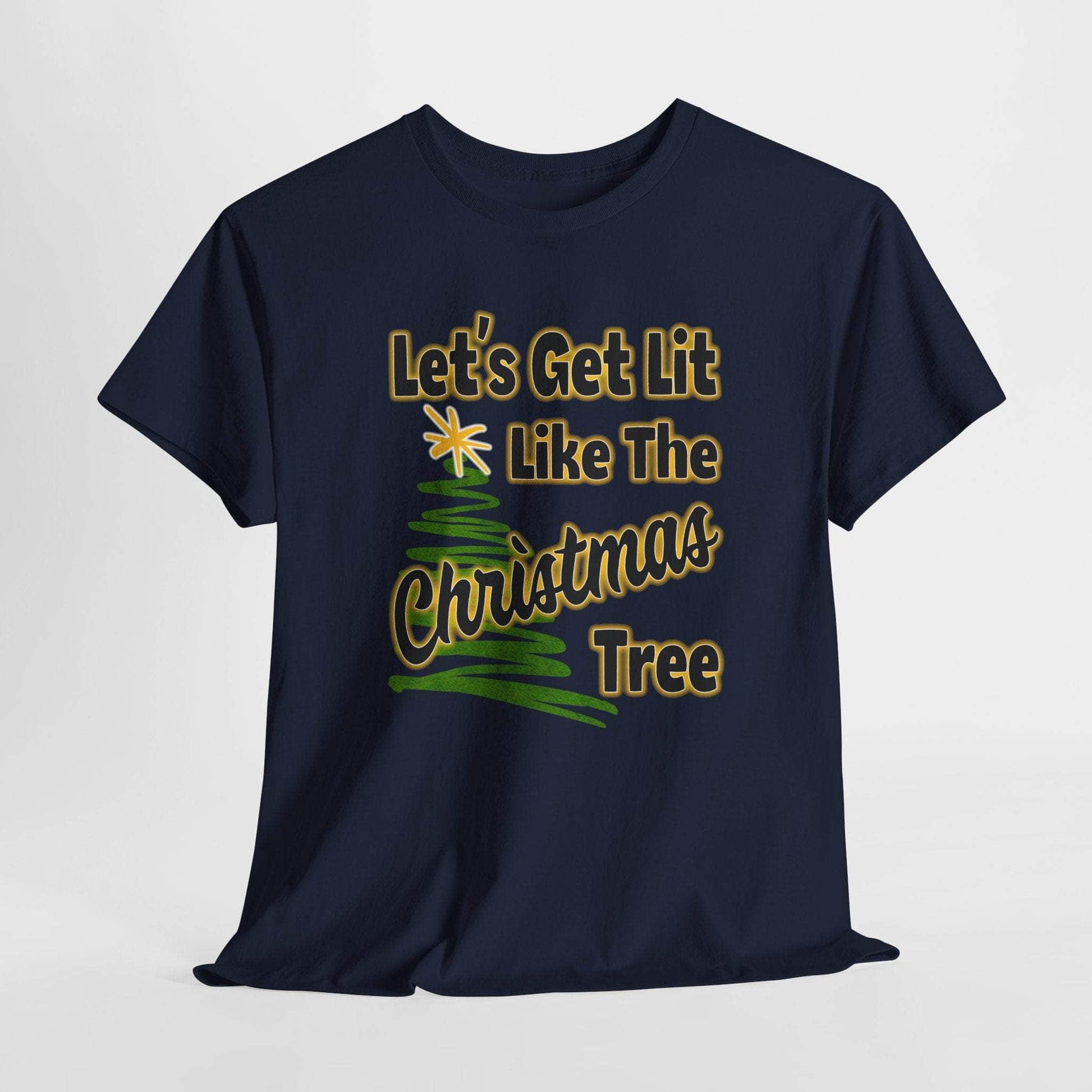 T-Shirt Navy / S Let's Get Lit - Holiday T-shirt Let's Get Lit - Holiday T-shirt GiftsByJeff Gifts By Jeff Pittsburgh PA