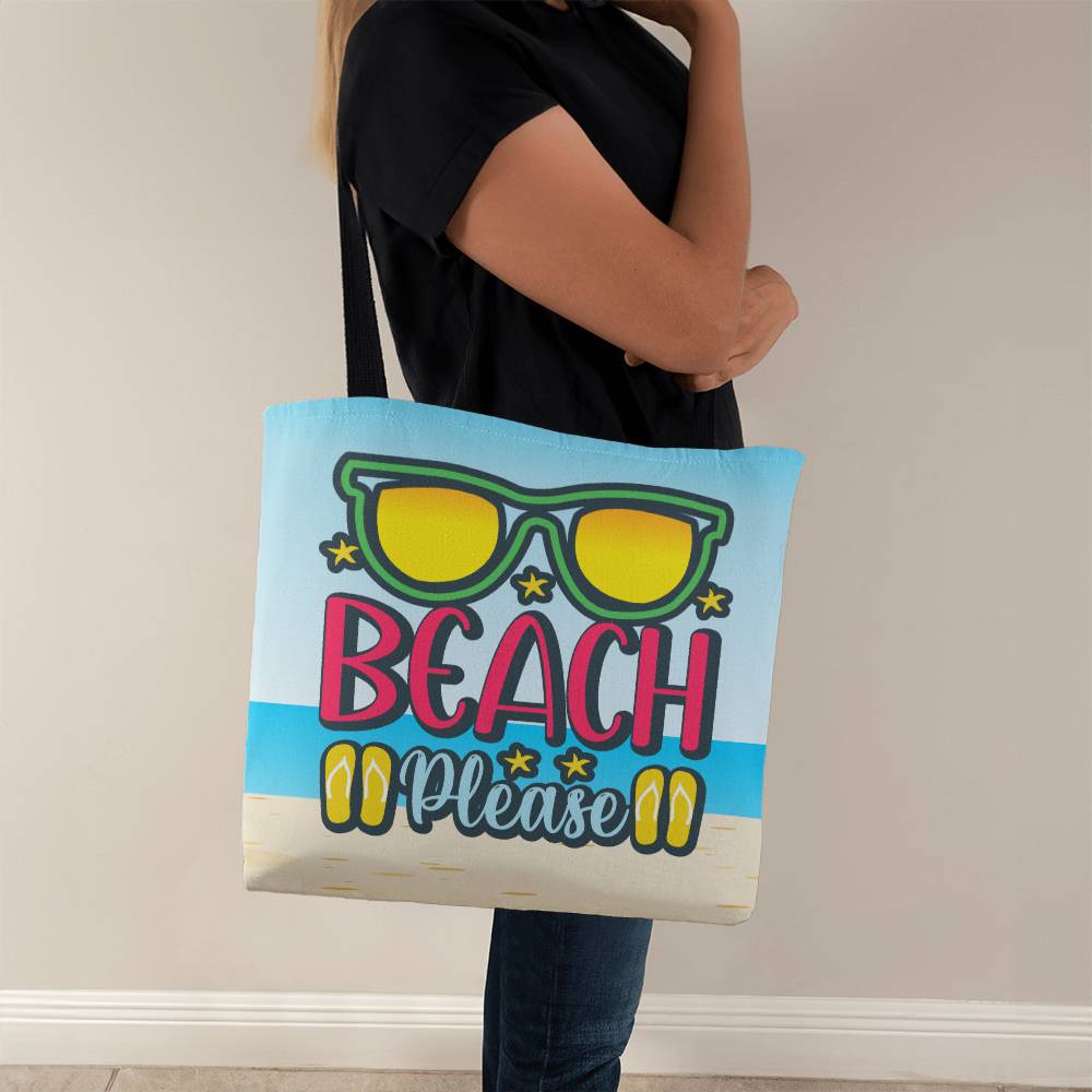 Jewelry 18" x 18" / Black Beach Please ~ Fun Summer Classic Tote Bag GiftsByJeff Gifts By Jeff Pittsburgh PA