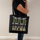 Jewelry 18" x 18" / Black My Dad Is My Hero - Classic Tote Bag GiftsByJeff Gifts By Jeff Pittsburgh PA