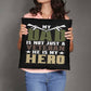 Jewelry 18" x 18" My DAD Is Not Just A Veteran, He Is Also My Hero - Classic Camo Patriotic Pillow GiftsByJeff Gifts By Jeff Pittsburgh PA