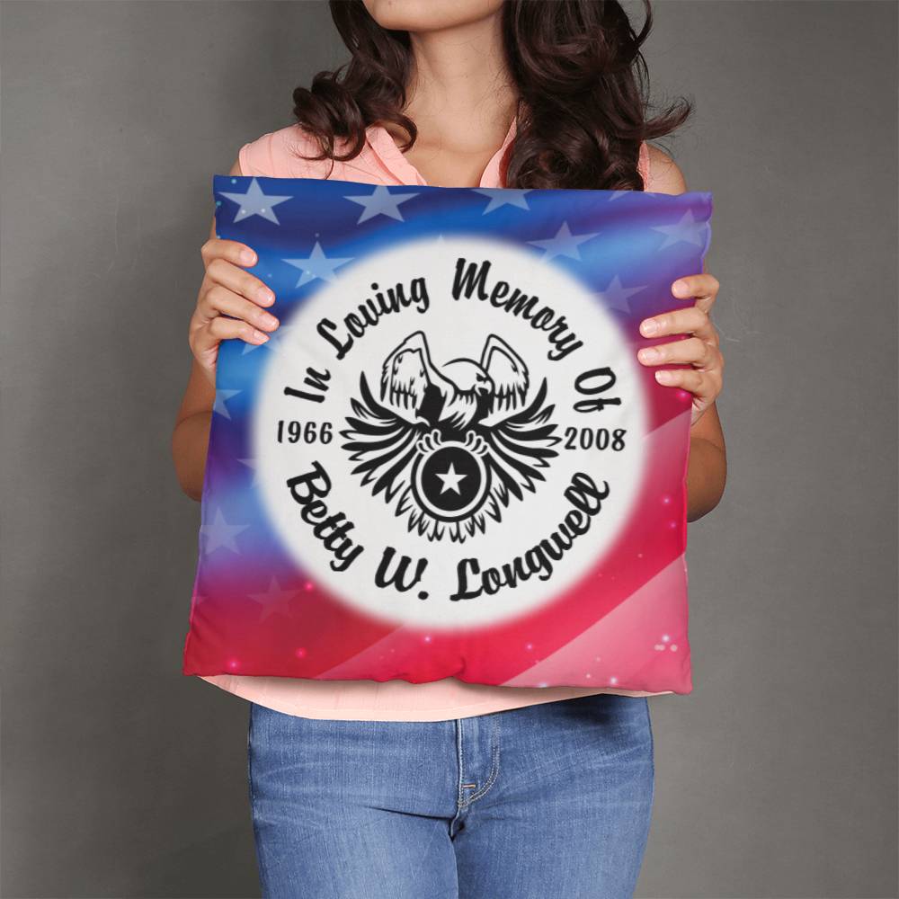 Jewelry 18" x 18" Patriotic Eagle & Shield Personalized Memorial Pillow GiftsByJeff Gifts By Jeff Pittsburgh PA