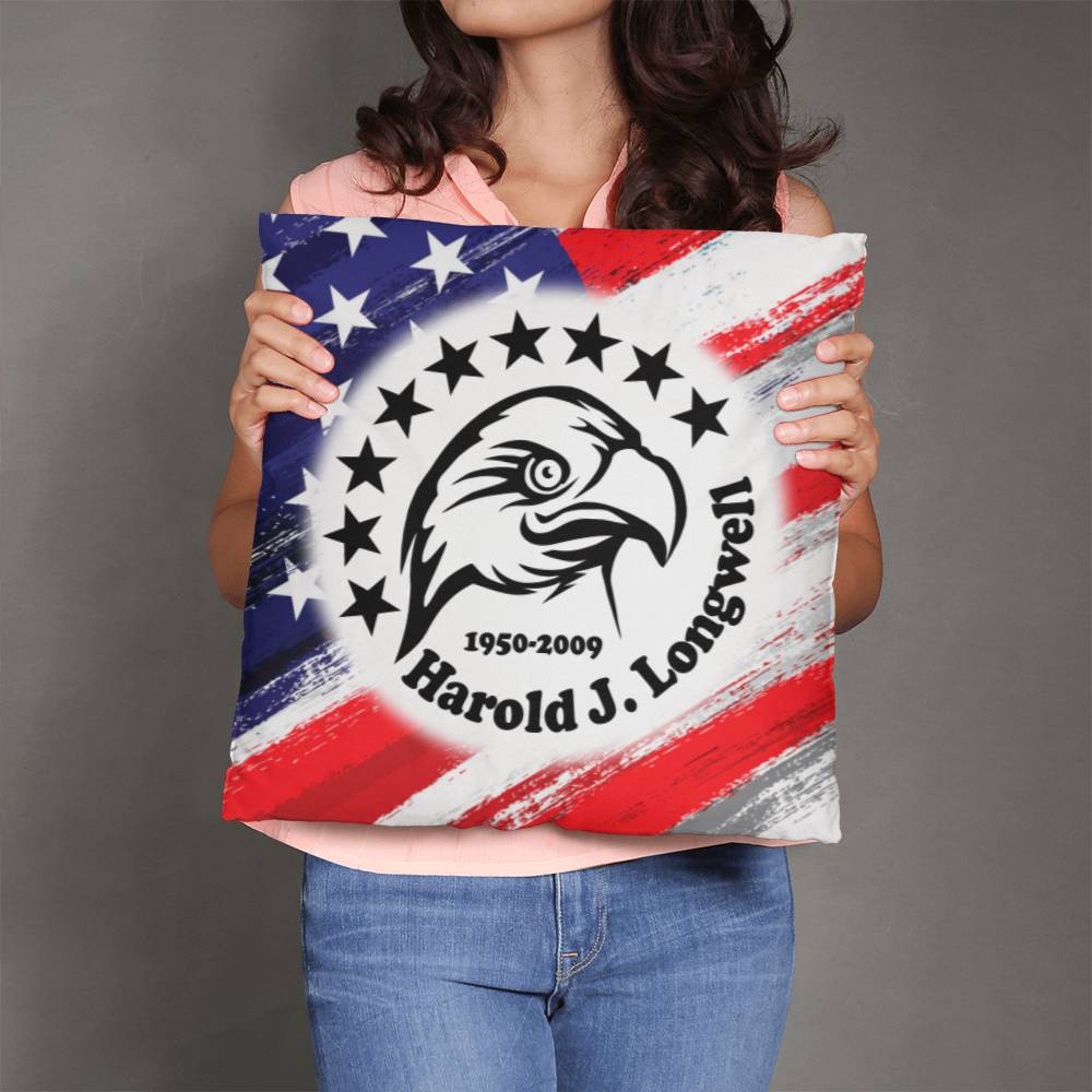 Jewelry 18" x 18" Patriotic Eagle & Stars Personalized Memorial Pillow GiftsByJeff Gifts By Jeff Pittsburgh PA