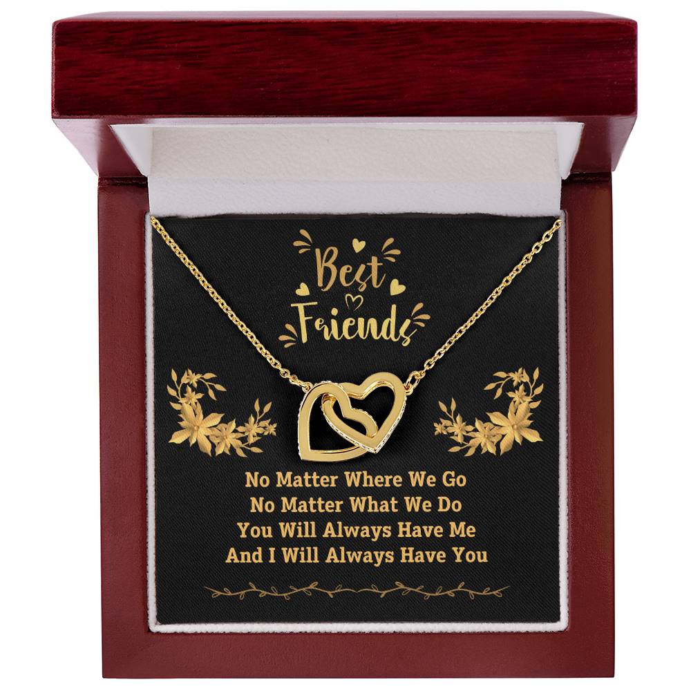 Jewelry 18K Yellow Gold Finish / Luxury Box Best Friends, No Matter Where We Go, No Matter What We Do, You Will Always Have Me, And I Will Always Have You GiftsByJeff Gifts By Jeff Pittsburgh PA