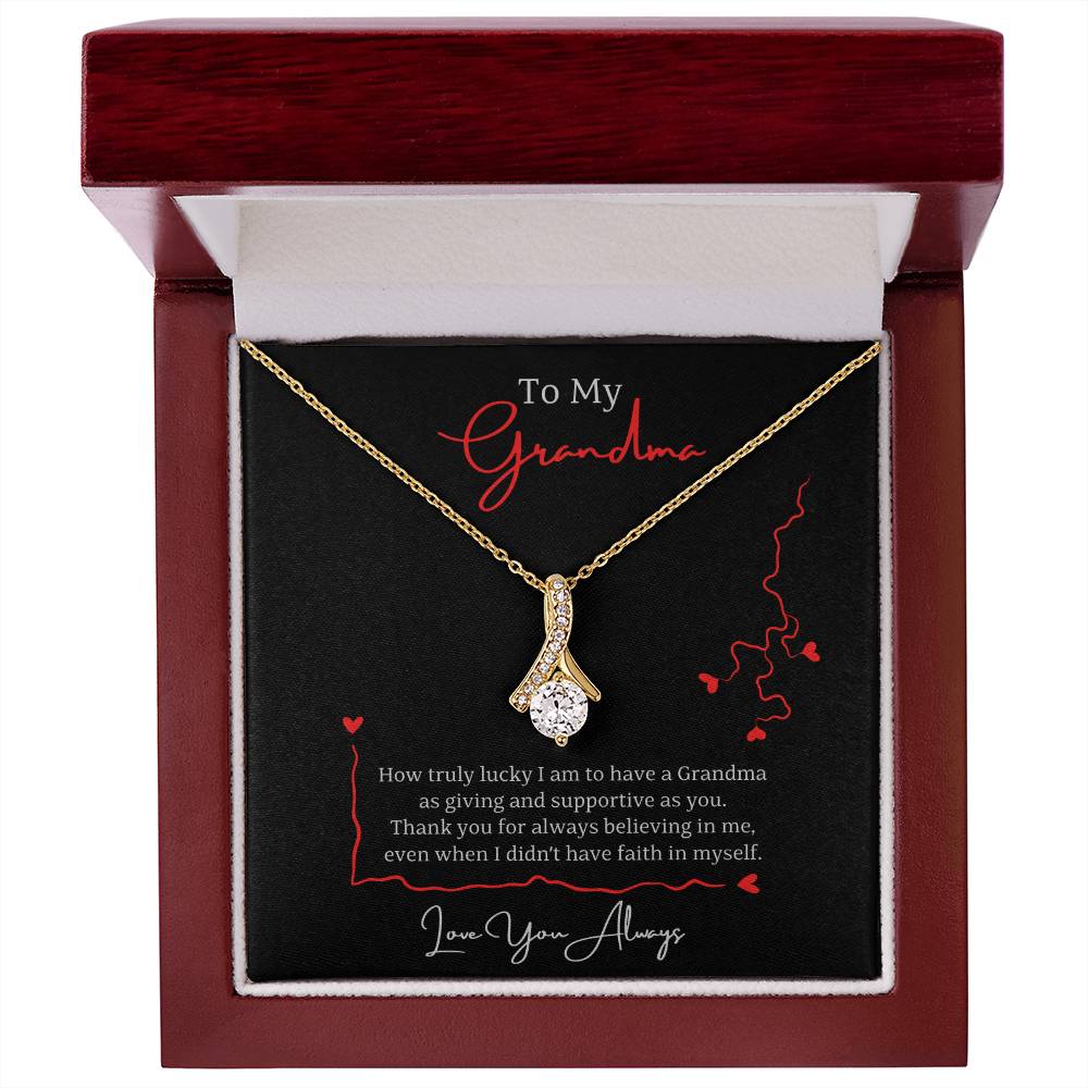 Jewelry 18K Yellow Gold Finish / Luxury Box To My Grandma, How truly lucky I am to have a Grandma as giving and supportive as you. - Love You Always GiftsByJeff Gifts By Jeff Pittsburgh PA