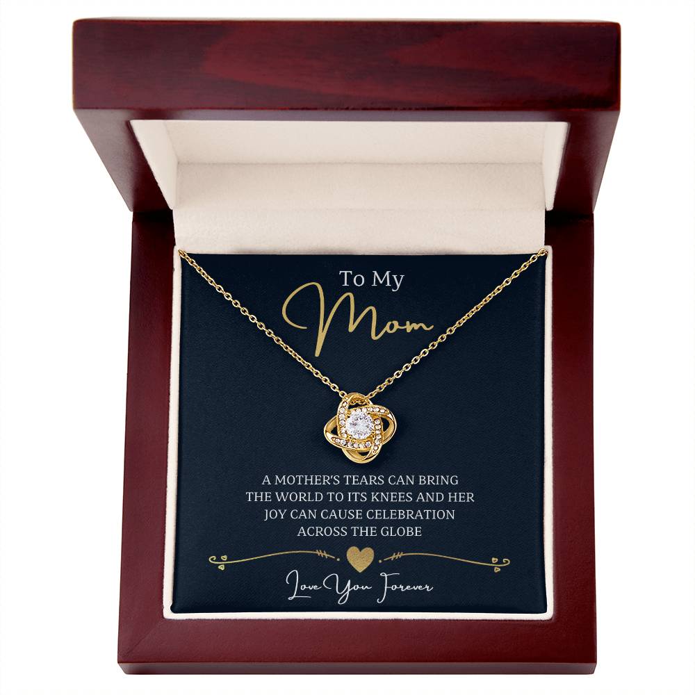 Jewelry 18K Yellow Gold Finish / Luxury Box To My Mom, A mother's tears can bring the world to its knees and her joy can cause celebration across the globe, Love You Forever - Necklace GiftsByJeff Gifts By Jeff Pittsburgh PA