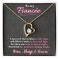 Jewelry 18k Yellow Gold Finish / Standard Box To My Fiancée - I squeezed this necklace really tight, You'll feel my presence, shining bright. -  Forever Love Necklace GiftsByJeff Gifts By Jeff Pittsburgh PA