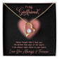 Jewelry 18k Yellow Gold Finish / Standard Box To My Girlfriend, I Am Always Right There In Your Heart - Dazzling Forever Love Necklace GiftsByJeff Gifts By Jeff Pittsburgh PA