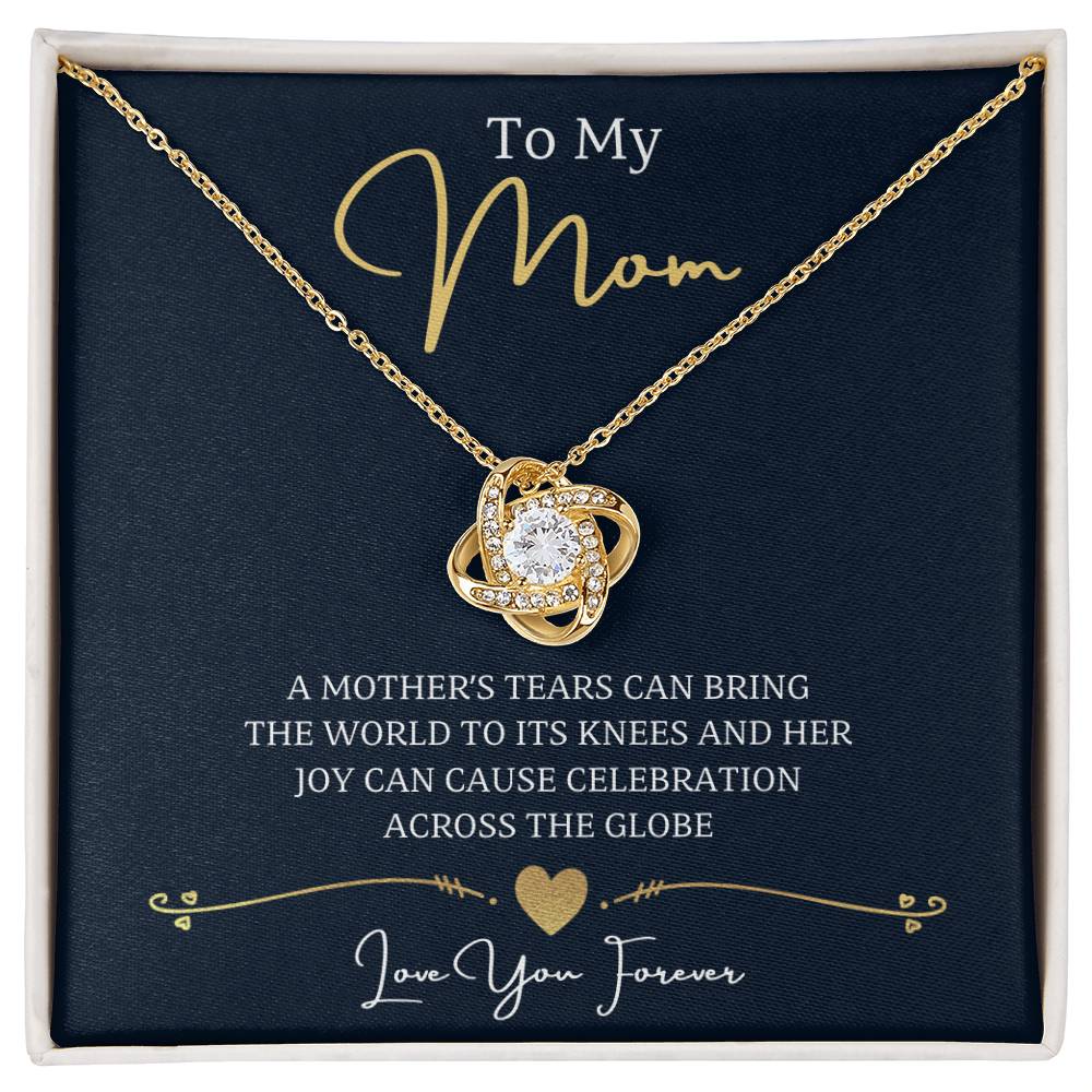 Jewelry 18K Yellow Gold Finish / Standard Box To My Mom, A mother's tears can bring the world to its knees and her joy can cause celebration across the globe, Love You Forever - Necklace GiftsByJeff Gifts By Jeff Pittsburgh PA