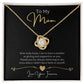 Jewelry 18K Yellow Gold Finish / Standard Box To My Mom, Thank you for always believing in me, Love You Forever - Beautiful Love Knot Necklace GiftsByJeff Gifts By Jeff Pittsburgh PA