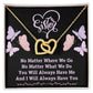 Jewelry 18K Yellow Gold Finish / Standard Box To My Sister, You Will Always Have Me, And I Will Always Have You - Interlocking Hearts Necklace GiftsByJeff Gifts By Jeff Pittsburgh PA