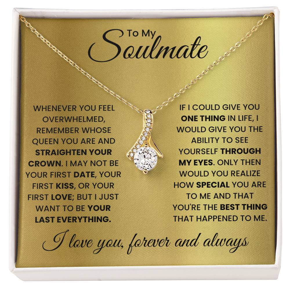 Jewelry 18K Yellow Gold Finish / Standard Box To My Soulmate, You're The Best Thing That Happened To Me - Alluring Beauty necklace GiftsByJeff Gifts By Jeff Pittsburgh PA