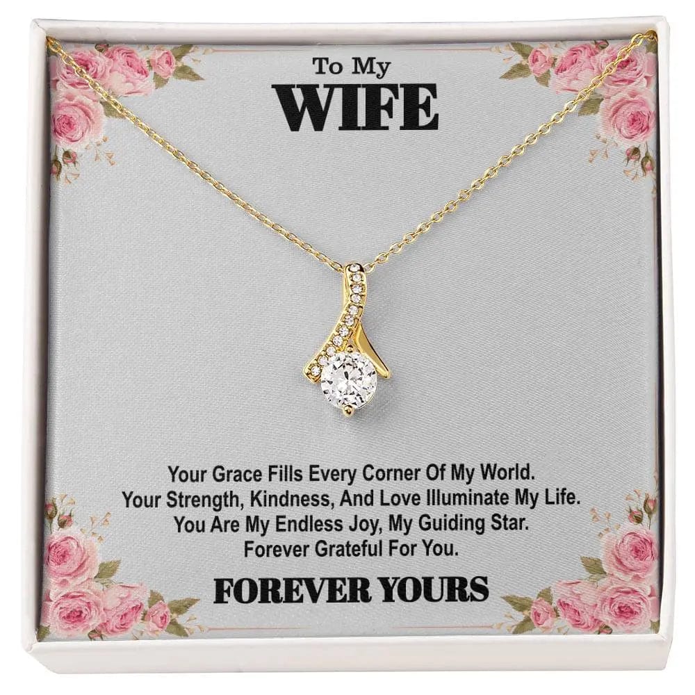 Jewelry 18K Yellow Gold Finish / Standard Box You Are My Endless Joy ~ Alluring Beauty Necklace (Personalized) GiftsByJeff Gifts By Jeff Pittsburgh PA