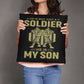 Jewelry 20" x 20" He Is Not Just A Soldier, He Is My Son - Classic Patriotic Pillow GiftsByJeff Gifts By Jeff Pittsburgh PA