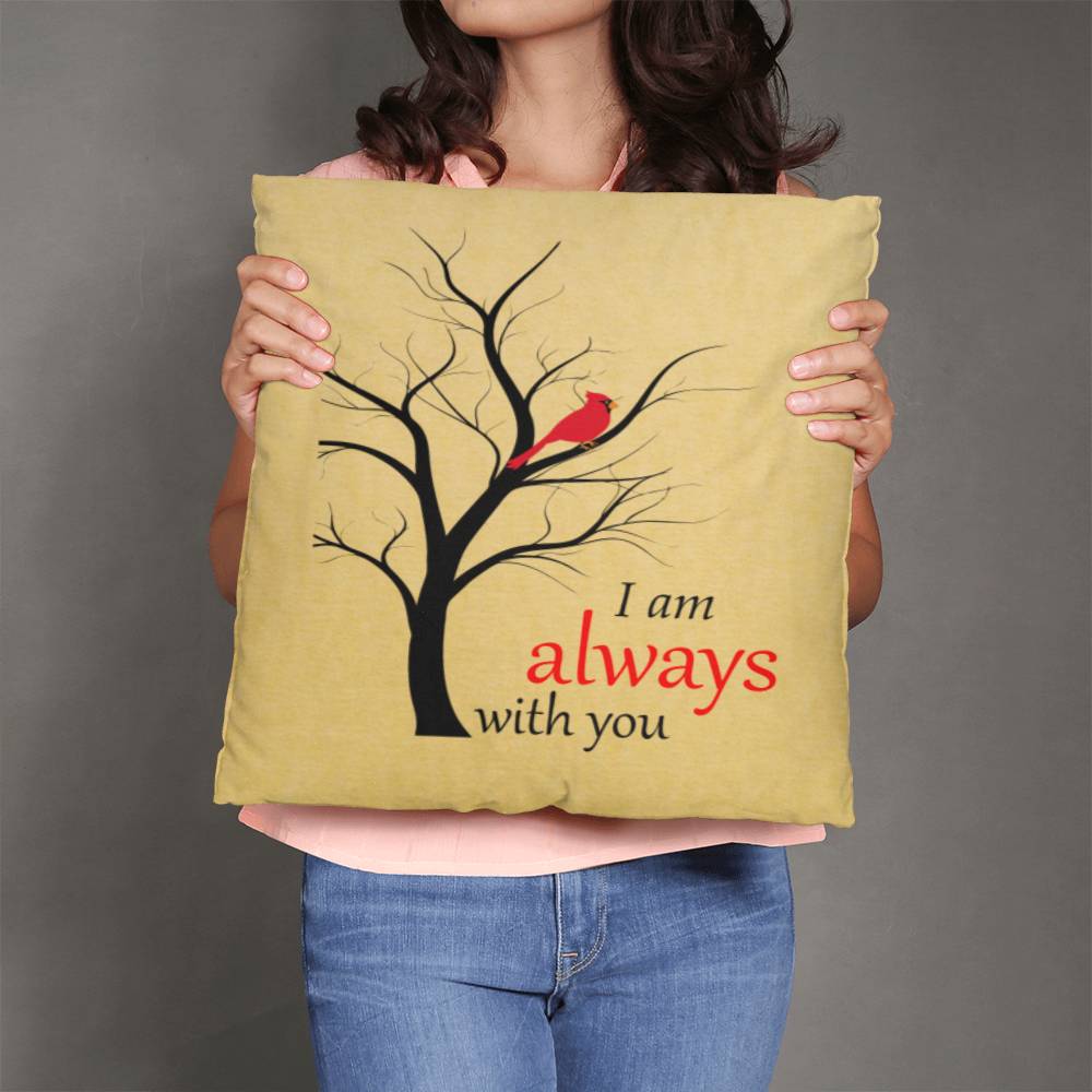 Jewelry 20" x 20" I Am Always With You, Cardinal In A Tree, - Memorial Pillow GiftsByJeff Gifts By Jeff Pittsburgh PA