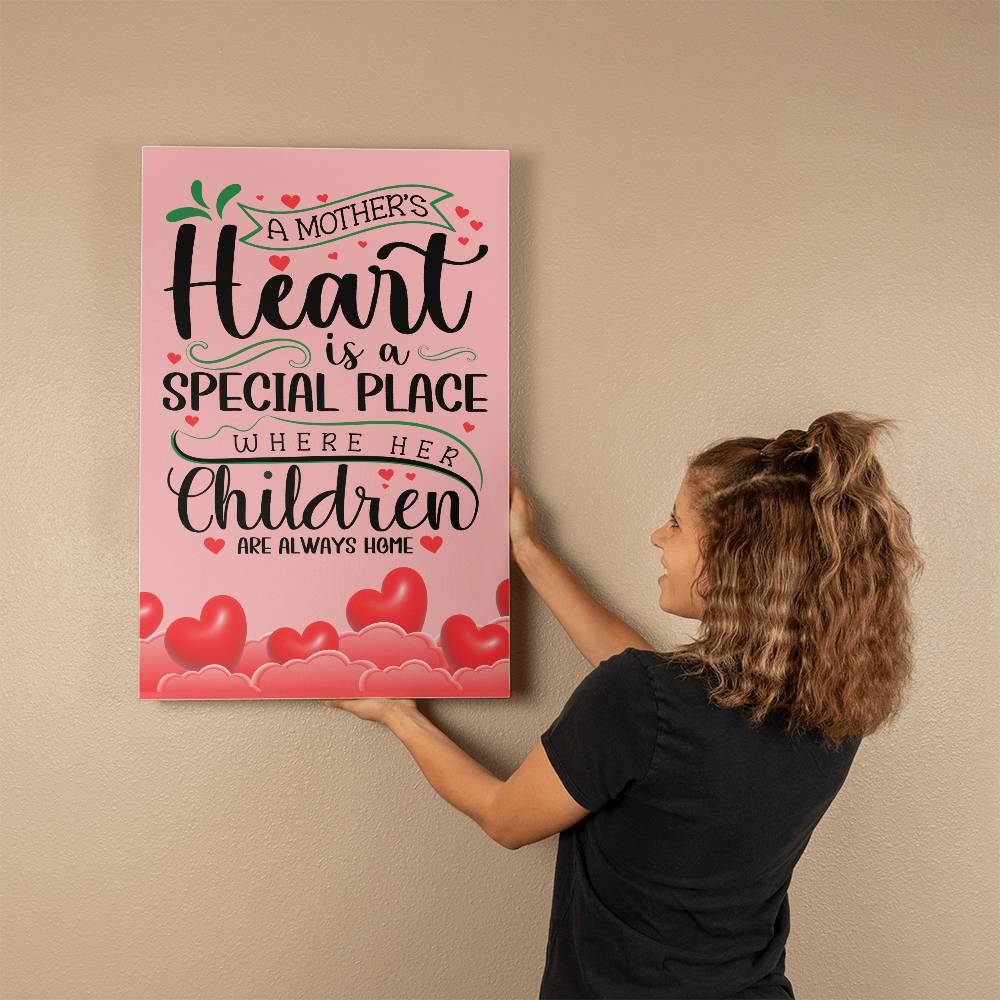 Jewelry 20" x 30" A Mother's Heart Is A Special Place Where Her Children Always Are ~ Gallery Wrapped Canvas Print GiftsByJeff Gifts By Jeff Pittsburgh PA