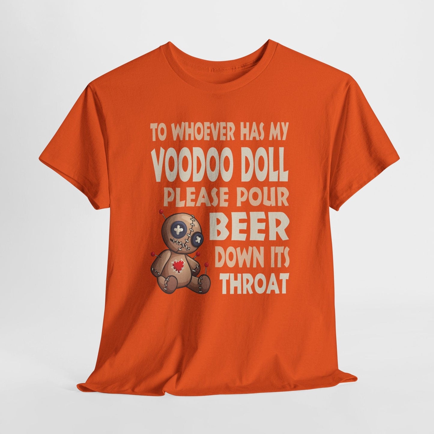 T-Shirt Orange / S Funny Voodoo Doll Beer Pouring Unisex Tee - Gildan 5000 Funny Voodoo Doll Beer Pouring Unisex Tee - Gildan 5000 GiftsByJeff Gifts By Jeff Pittsburgh PA