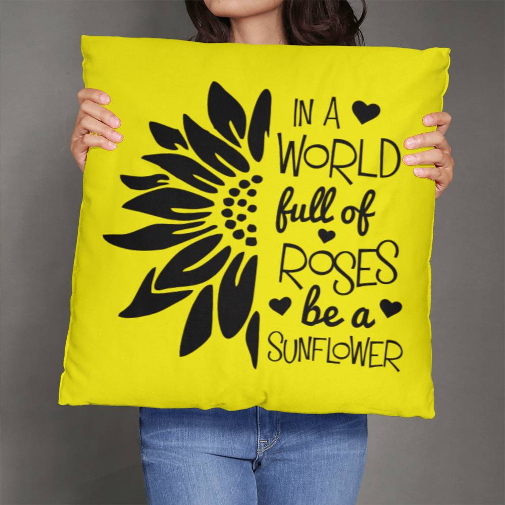 Jewelry 26" x 26" Be A Sunflower Inspiration - Reversible Pillow GiftsByJeff Gifts By Jeff Pittsburgh PA