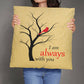 Jewelry 26" x 26" I Am Always With You, Cardinal In A Tree, - Memorial Pillow GiftsByJeff Gifts By Jeff Pittsburgh PA