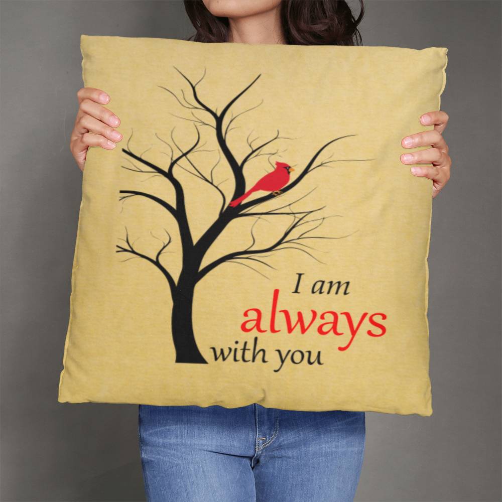 Jewelry 26" x 26" I Am Always With You, Cardinal In A Tree, - Memorial Pillow GiftsByJeff Gifts By Jeff Pittsburgh PA