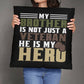 Jewelry 26" x 26" My Brother Is Not Just A Veteran, He Is Also My Hero - Classic Camo Patriotic Pillow GiftsByJeff Gifts By Jeff Pittsburgh PA