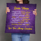 Jewelry 26" x 26" Personalized Pillow - Purple - So when you're feeling low, just hold it really tight. You'll feel my love within it,  morning, noon, and night. - Classic Pillow GiftsByJeff Gifts By Jeff Pittsburgh PA