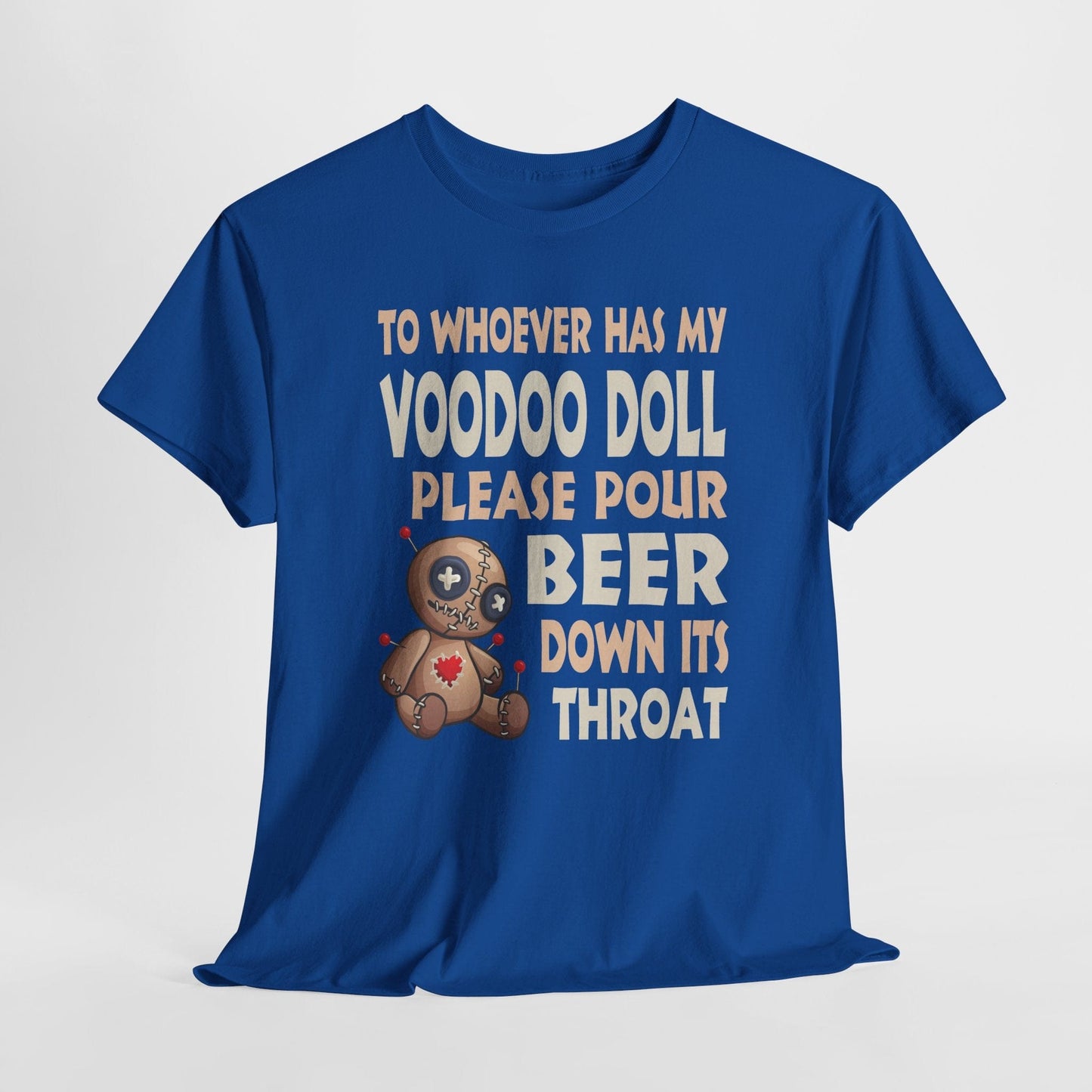 T-Shirt Royal / S Funny Voodoo Doll Beer Pouring Unisex Tee - Gildan 5000 Funny Voodoo Doll Beer Pouring Unisex Tee - Gildan 5000 GiftsByJeff Gifts By Jeff Pittsburgh PA