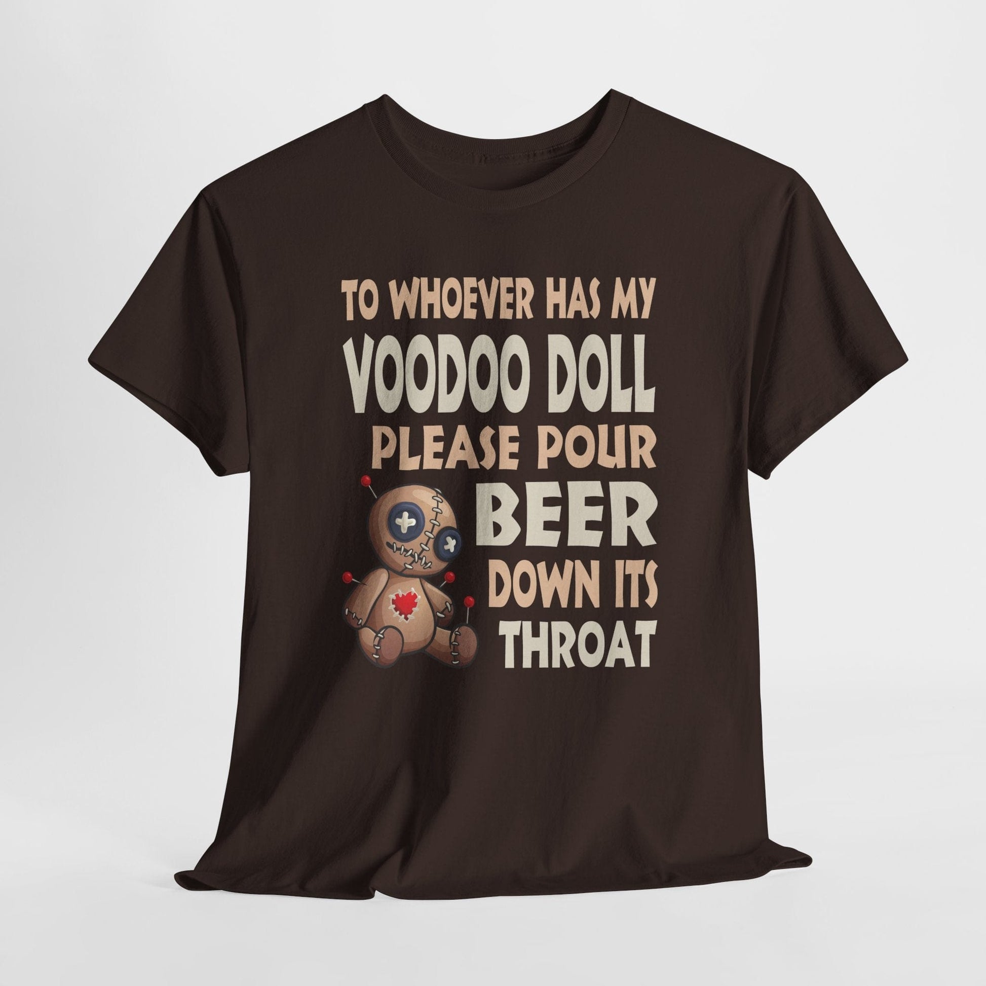 T-Shirt Dark Chocolate / S Funny Voodoo Doll Beer Pouring Unisex Tee - Gildan 5000 Funny Voodoo Doll Beer Pouring Unisex Tee - Gildan 5000 GiftsByJeff Gifts By Jeff Pittsburgh PA