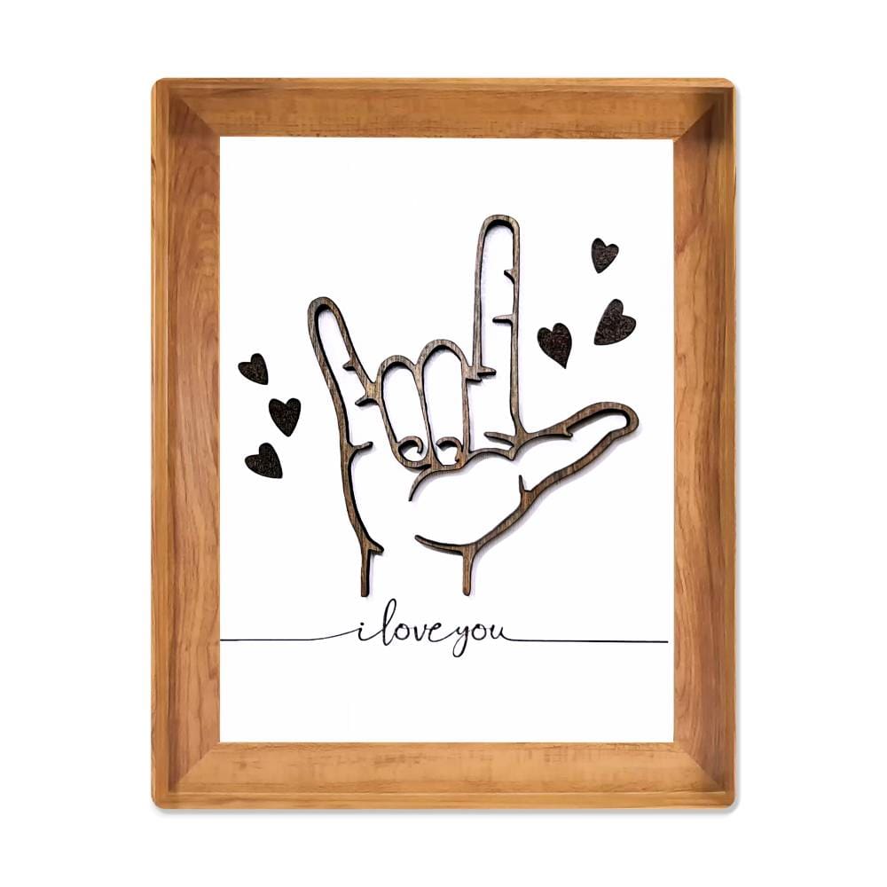 Jewelry 8" x 10" ASL I Love You - High Gloss Metal Art Print - ILY GiftsByJeff Gifts By Jeff Pittsburgh PA