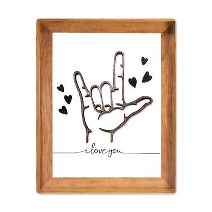 Jewelry 8" x 10" ASL I Love You - High Gloss Metal Art Print - ILY GiftsByJeff Gifts By Jeff Pittsburgh PA