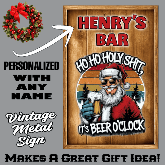 accessories Ho Ho Holy Shit, Personalized Bar Sign Ho Ho Holy Shit, Personalized Bar Sign GiftsByJeff Gifts By Jeff Pittsburgh PA