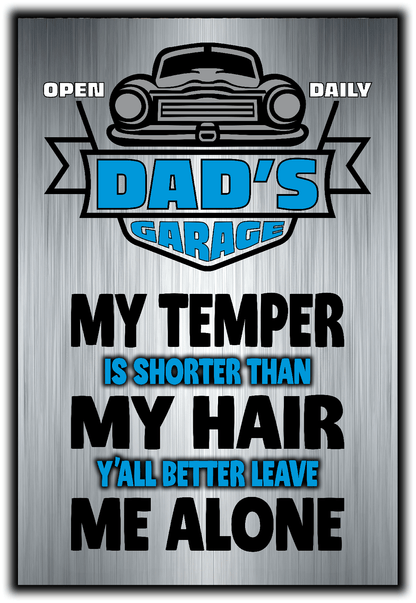 accessories DAD's GARAGE ~ My Temper Is Short, Y'all Better Leave Me Alone DAD's GARAGE ~ My Temper Is Short, Y'all Better Leave Me Alone GiftsByJeff Gifts By Jeff Pittsburgh PA