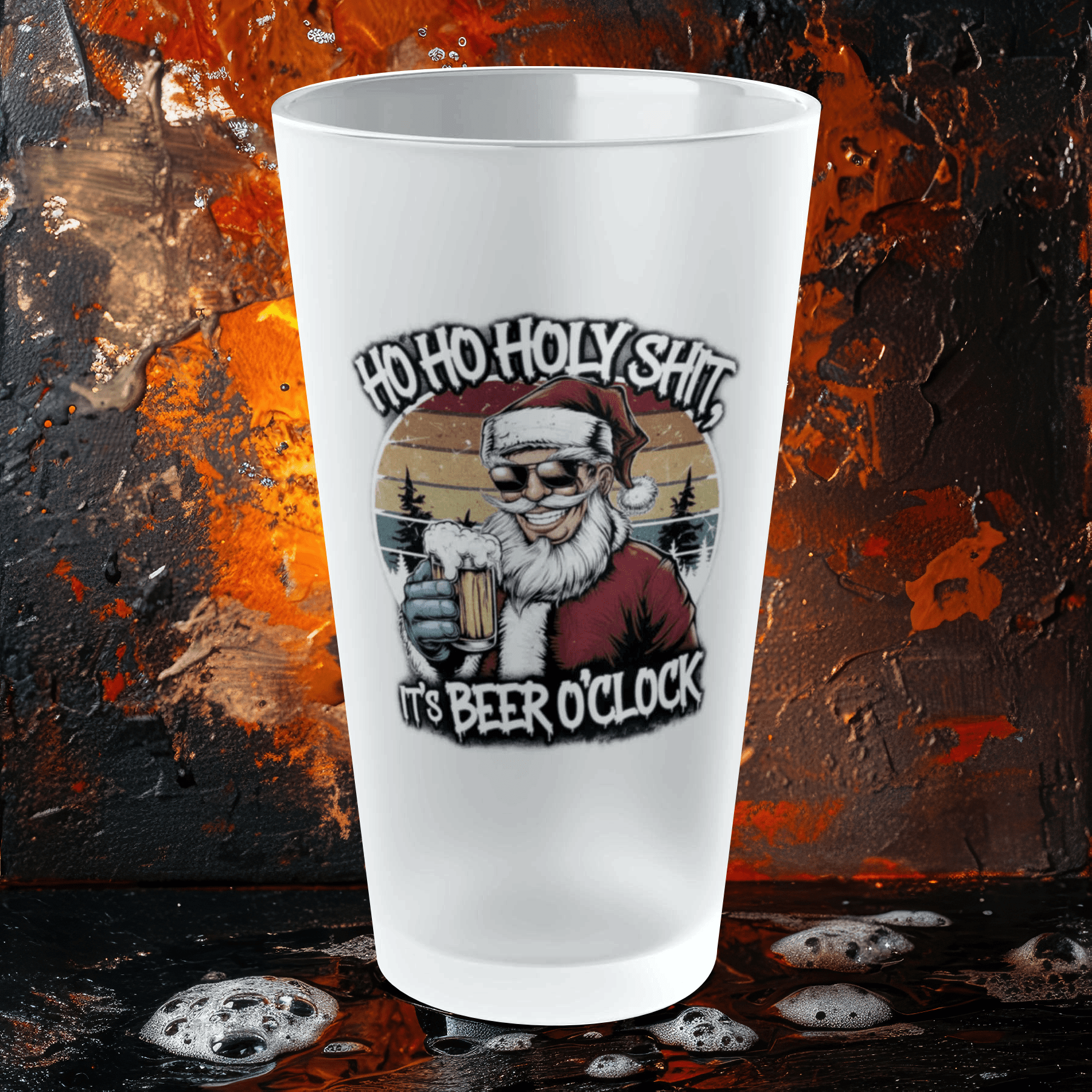 Mug 16oz / Frosted Ho Ho Holy Shit - Pint Glass Ho Ho Holy Shit - Pint Glass GiftsByJeff Gifts By Jeff Pittsburgh PA