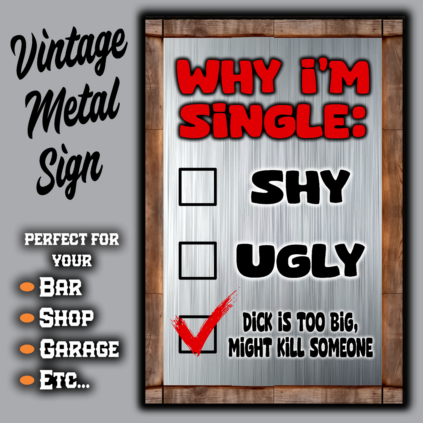 accessories Why I'm Single: Shy, Ugly, Too Big ! Why I'm Single: Shy, Ugly, Too Big ! GiftsByJeff Gifts By Jeff Pittsburgh PA