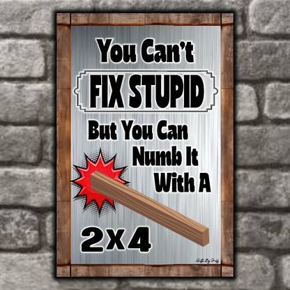 You Can't Fix Stupid With A 2x4