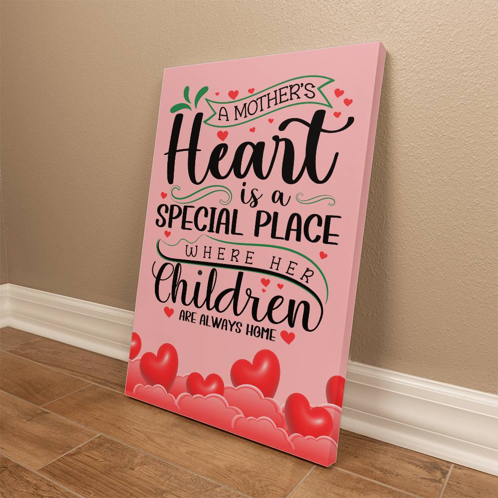 Jewelry A Mother's Heart Is A Special Place Where Her Children Always Are ~ Gallery Wrapped Canvas Print GiftsByJeff Gifts By Jeff Pittsburgh PA