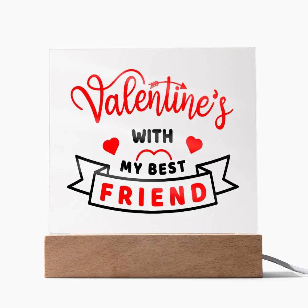 Jewelry Acrylic Square with LED Base Best Friend Valentines ~ Acrylic Square Plaque GiftsByJeff Gifts By Jeff Pittsburgh PA