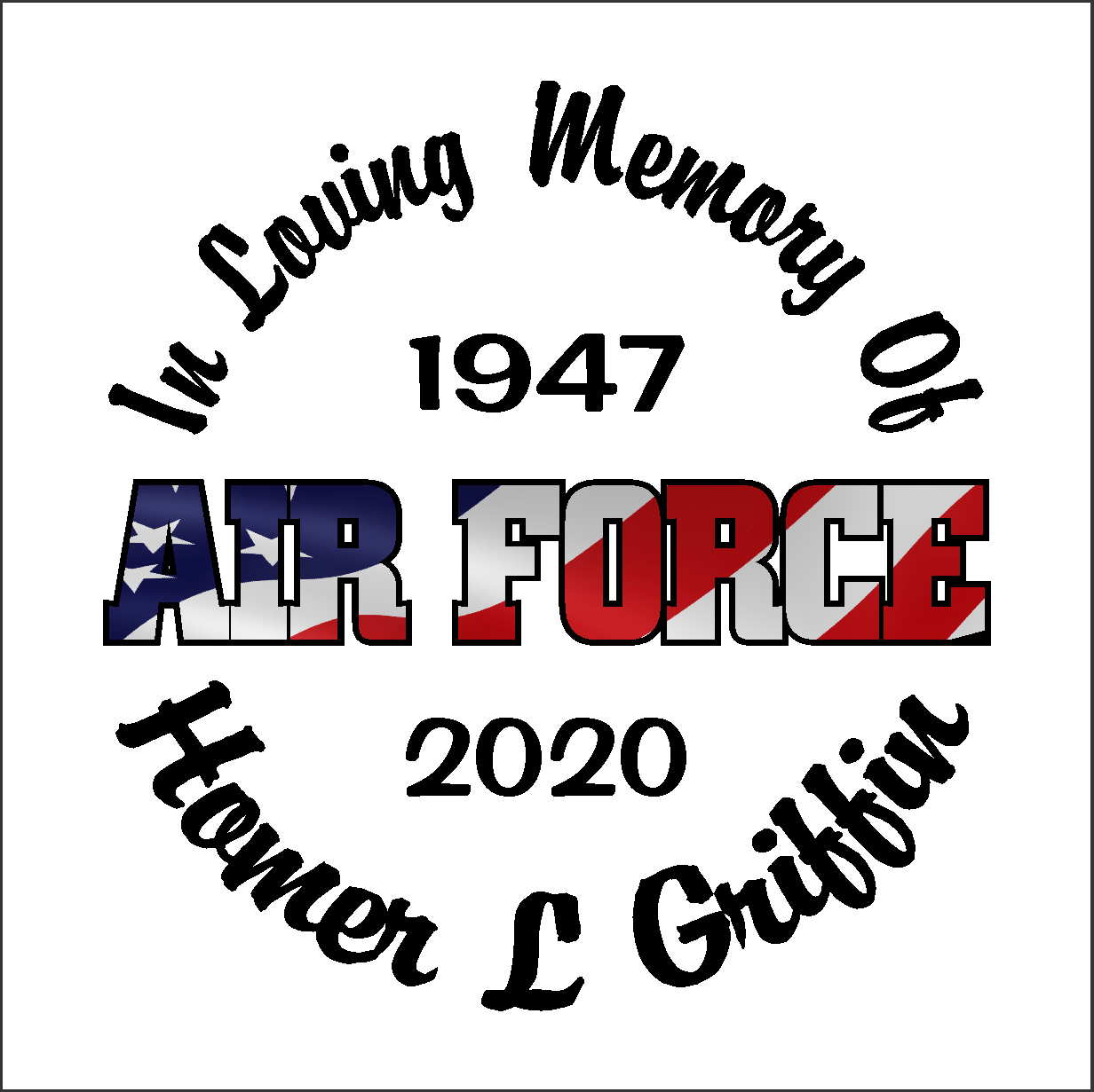 Car Decals Air Force Full Color Flag - Celebration Of Life Decal GiftsByJeff Gifts By Jeff Pittsburgh PA