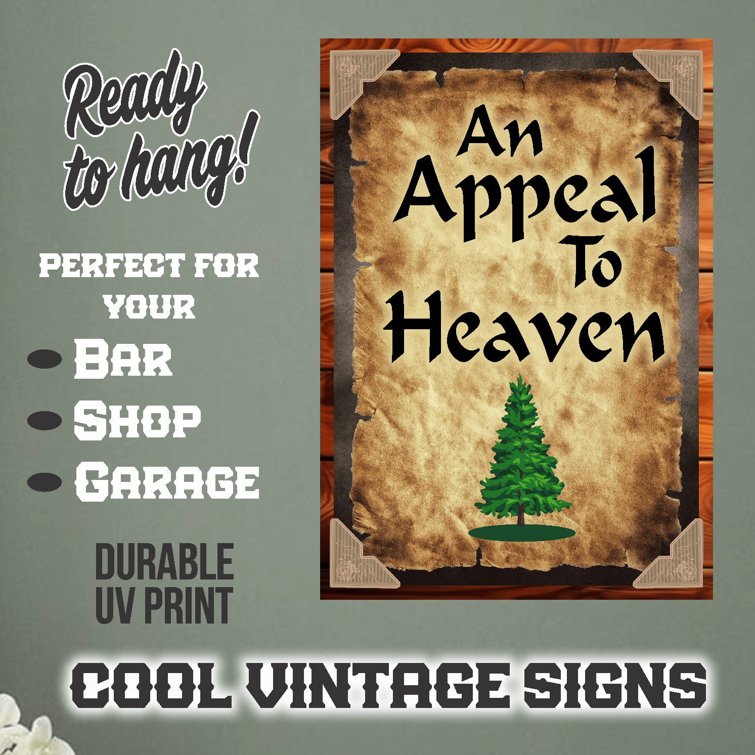 accessories An Appeal To Heaven (Vertical) - 12" x 18" Vintage Metal Sign GiftsByJeff Gifts By Jeff Pittsburgh PA