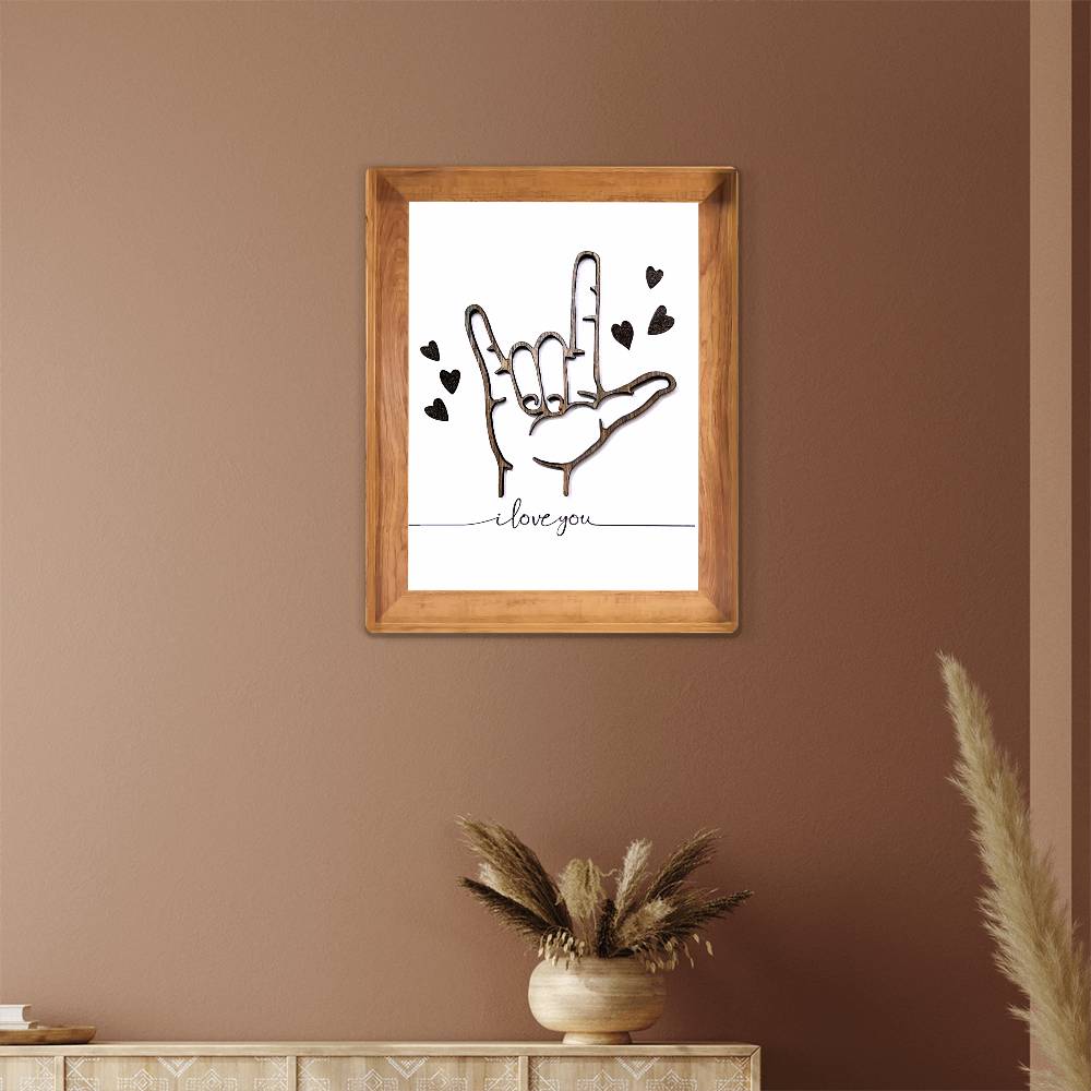 Jewelry ASL I Love You - High Gloss Metal Art Print - ILY GiftsByJeff Gifts By Jeff Pittsburgh PA